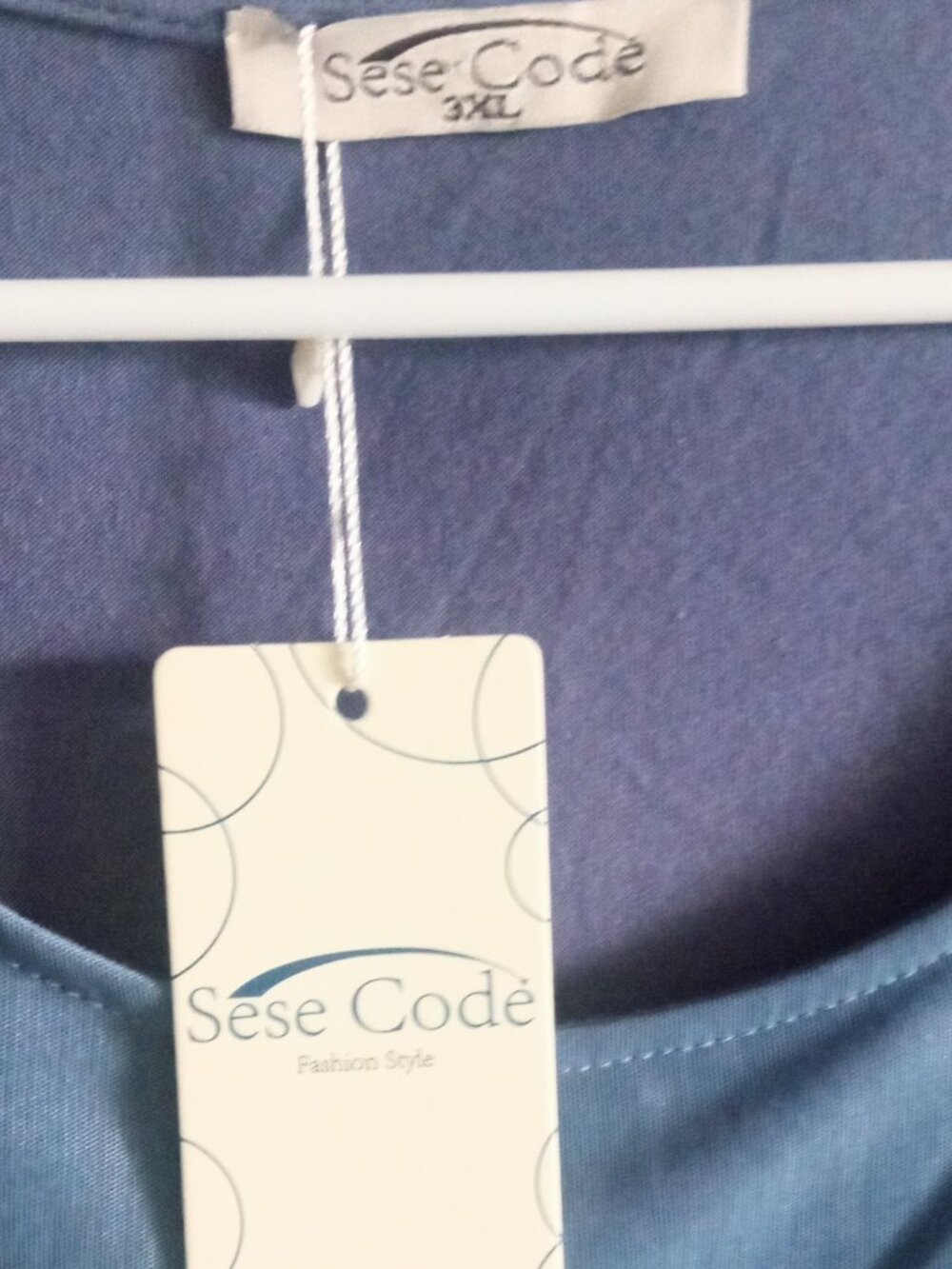 Sese Code Women 3XL Light Blue Flowy Lightweight 3/4 Sleeve Top/Tunic - Picture 7 of 9